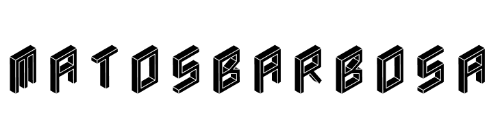 3D Isometric Black  Free Fonts Download