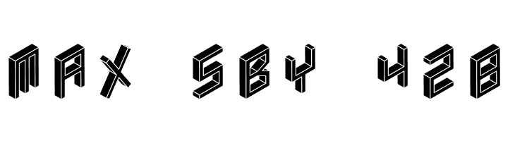 3D Isometric Black  Free Fonts Download