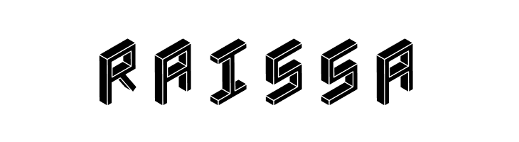 3D Isometric Black  Free Fonts Download