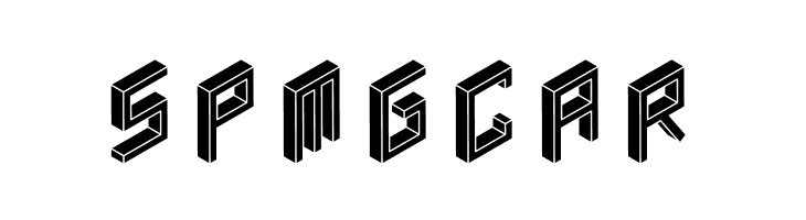 3D Isometric Black  Free Fonts Download