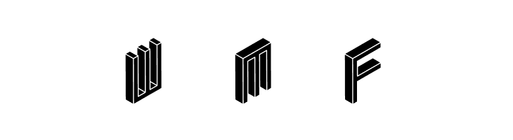 3D Isometric Black  Free Fonts Download