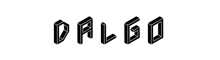 3D Isometric Black  Free Fonts Download