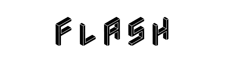 3D Isometric Black  Free Fonts Download