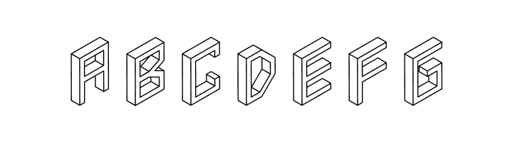 3D Isometric  Free Fonts Download