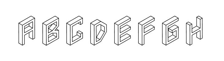3D Isometric  Free Fonts Download
