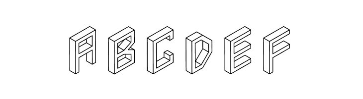 3D Isometric  Free Fonts Download