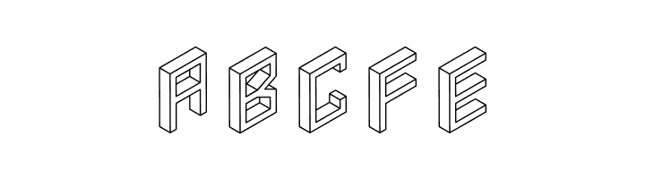 3D Isometric  Free Fonts Download