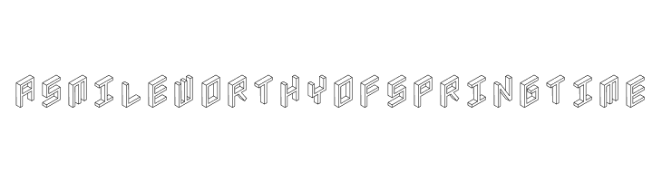 3D Isometric  Free Fonts Download