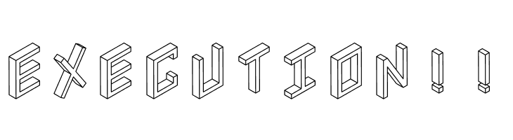 3D Isometric  Free Fonts Download
