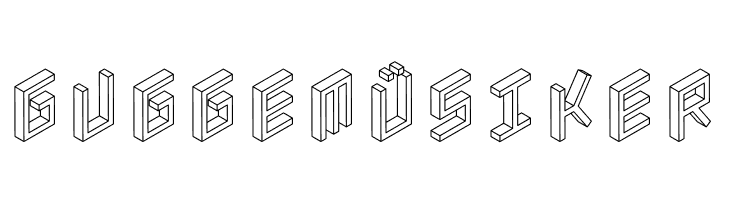 3D Isometric  Free Fonts Download