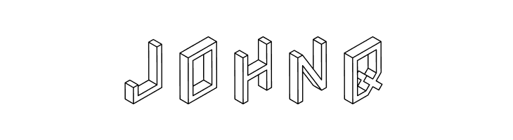 3D Isometric  Free Fonts Download