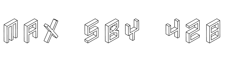 3D Isometric  Free Fonts Download