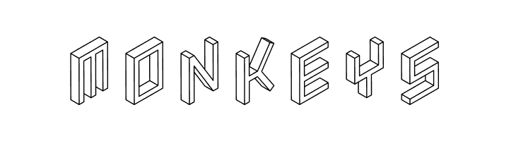 3D Isometric  Free Fonts Download
