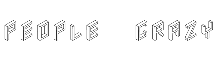 3D Isometric  Free Fonts Download