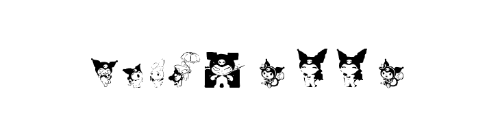 Kuromi dingbats  Free Fonts Download