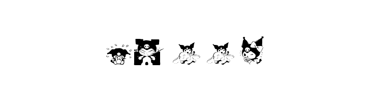 Kuromi dingbats  Free Fonts Download