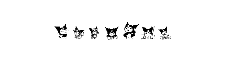 Kuromi dingbats  Free Fonts Download