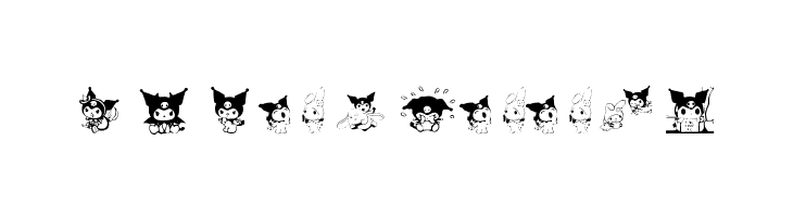Kuromi dingbats  Free Fonts Download
