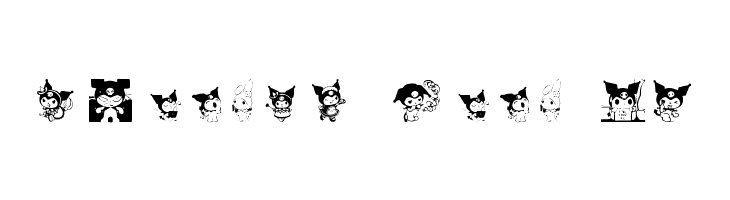 Kuromi dingbats  Free Fonts Download