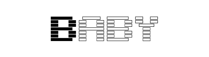 BlackWhiteBlock  Free Fonts Download