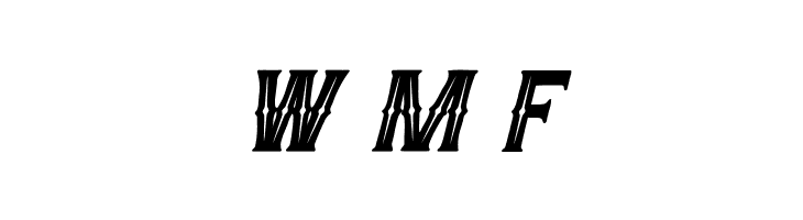 Wild Bandit Serif Hole  Italic  Free Fonts Download