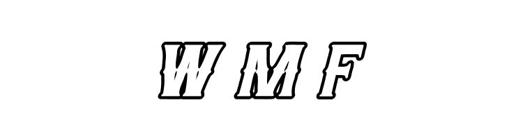 Wild Bandit Outline Italic  Free Fonts Download