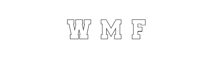 Be True To Your School II Outline  Free Fonts Download
