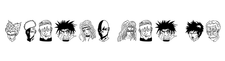 One Punch Man Painting  Free Fonts Download