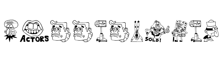 SpongeBoB Painting  Free Fonts Download