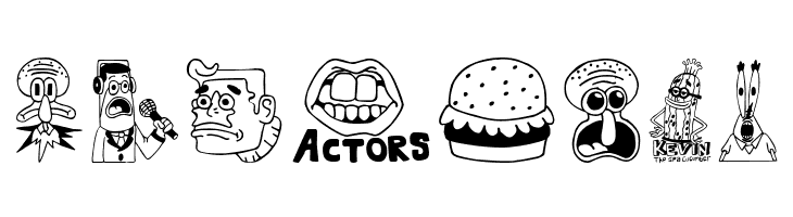 SpongeBoB Painting  Free Fonts Download