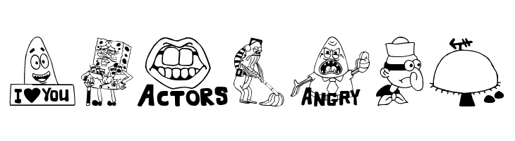 SpongeBoB Painting  Free Fonts Download