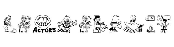 SpongeBoB Painting  Free Fonts Download