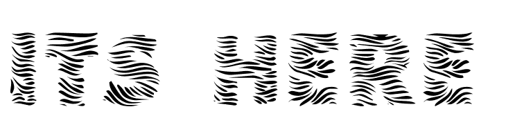 101! Zebra Print  Free Fonts Download