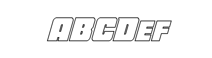 Force Runner Outline Italic  Free Fonts Download