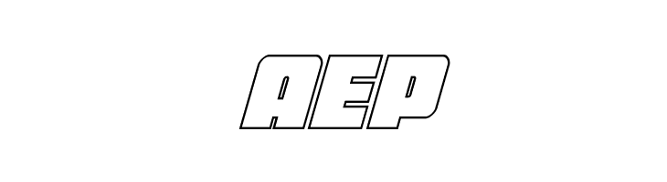 Force Runner Outline Italic  Free Fonts Download