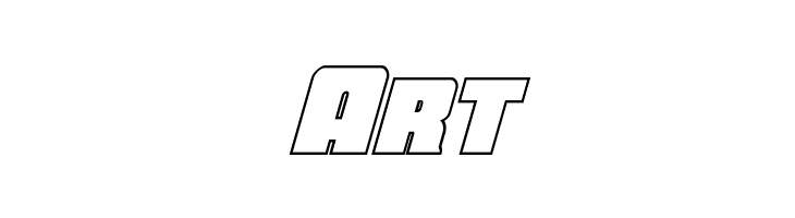 Force Runner Outline Italic  Free Fonts Download