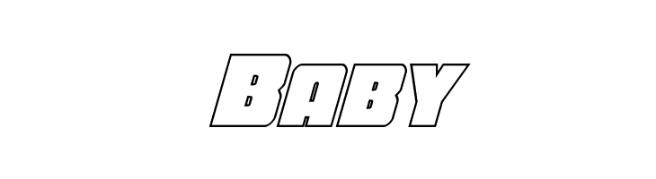 Force Runner Outline Italic  Free Fonts Download