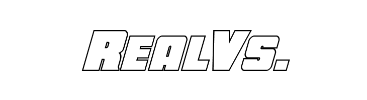 Force Runner Outline Italic  Free Fonts Download