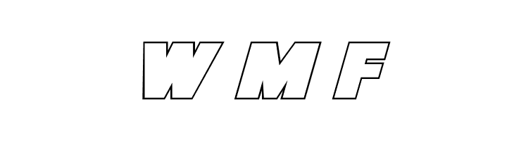 Force Runner Outline Italic  Free Fonts Download