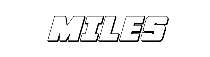 Force Runner 3D Italic  Free Fonts Download