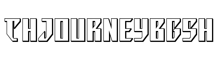Yonder Blue 3D Straight  Free Fonts Download