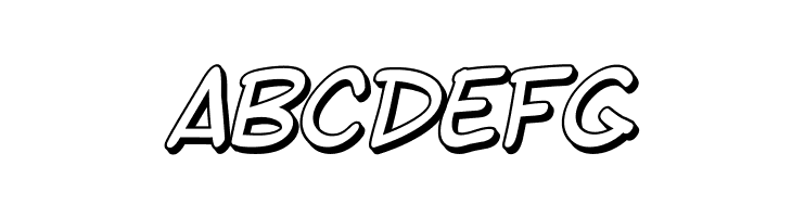 SF Toontime Shaded Italic  Free Fonts Download