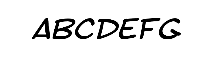 ABCDEFG SF Toontime Extended Italic Font