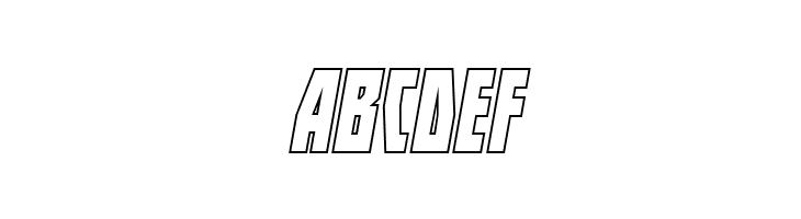 Her Champions Outline Italic  Free Fonts Download