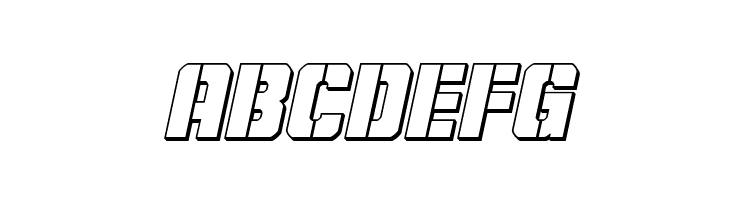 Free Shipping 3D Italic  Free Fonts Download