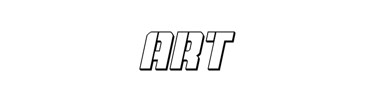 Free Shipping 3D Italic  Free Fonts Download
