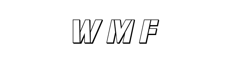 Free Shipping 3D Italic  Free Fonts Download