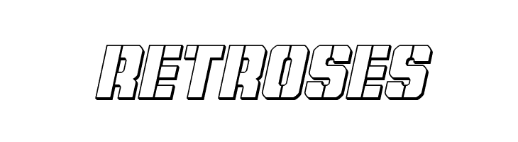 Free Shipping 3D Italic  Free Fonts Download