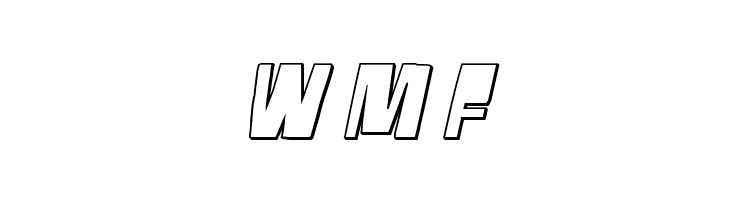 Movie Monster 3D Italic  Free Fonts Download