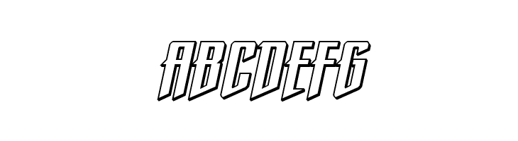Justice Fighters 3D Italic  Free Fonts Download